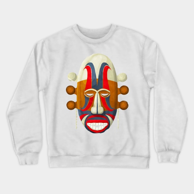 Watercolor tribal mask Crewneck Sweatshirt by lirch